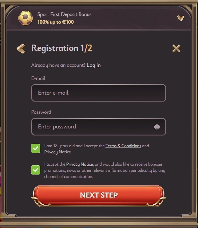 Vicibet casino register